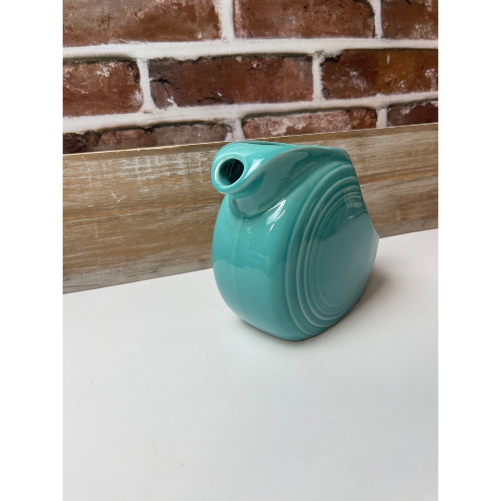 Teal Ceramic Pitcher Vase Sculptural Home Decor Fiesta